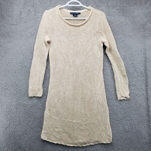 Vintage Ralph Lauren Long Tunic Silk Flax Womens Small Cream